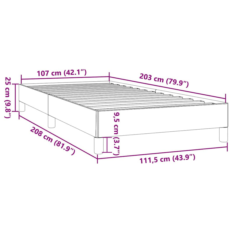 Bed Frame without Mattress Black King Single Fabric