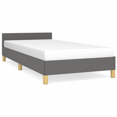 Bed Frame without Mattress Dark Grey King Single Size Fabric