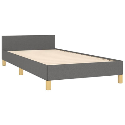 Bed Frame without Mattress Dark Grey King Single Size Fabric