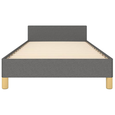 Bed Frame without Mattress Dark Grey King Single Size Fabric