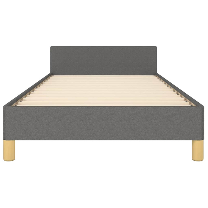 Bed Frame without Mattress Dark Grey King Single Size Fabric