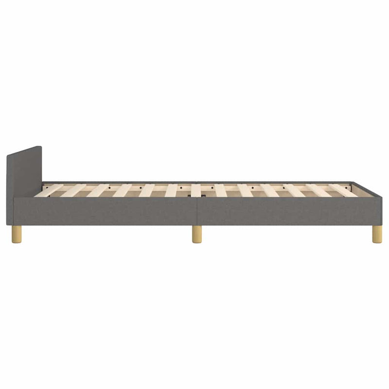 Bed Frame without Mattress Dark Grey King Single Size Fabric