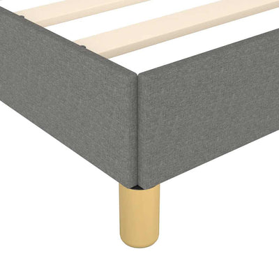 Bed Frame without Mattress Dark Grey King Single Size Fabric