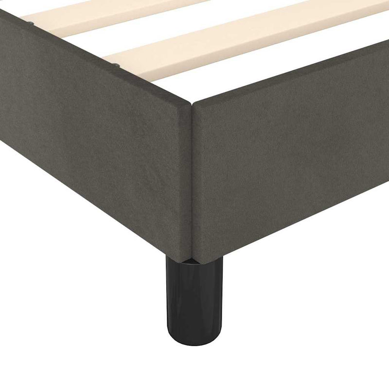 Bed Frame without Mattress Dark Grey King Single Size Velvet