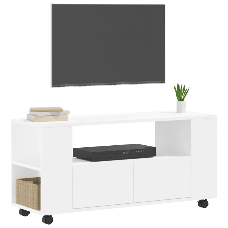 TV Cabinet White 102x34.5x43 cm Engineered Wood