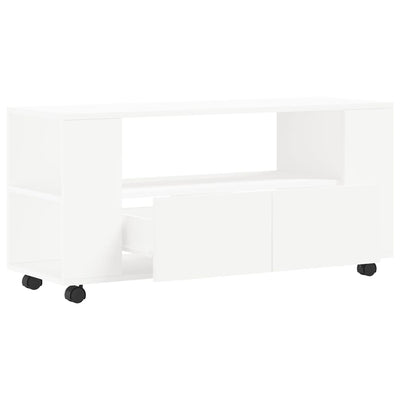 TV Cabinet White 102x34.5x43 cm Engineered Wood