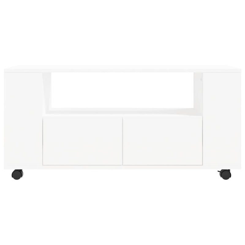 TV Cabinet White 102x34.5x43 cm Engineered Wood