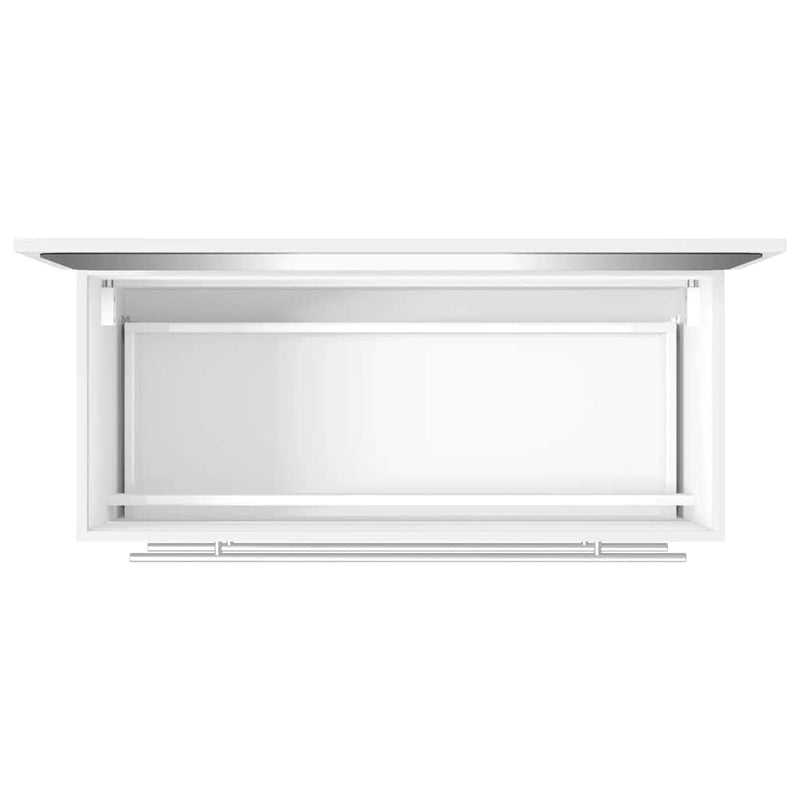 Bathroom Cabinet with Mirror White Engineered Wood