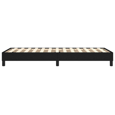 Box Spring Bed without Mattress Black King Single Size Fabric