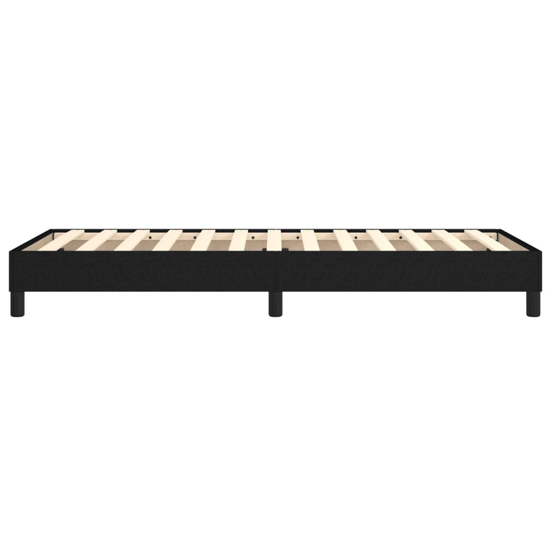 Box Spring Bed without Mattress Black King Single Size Fabric