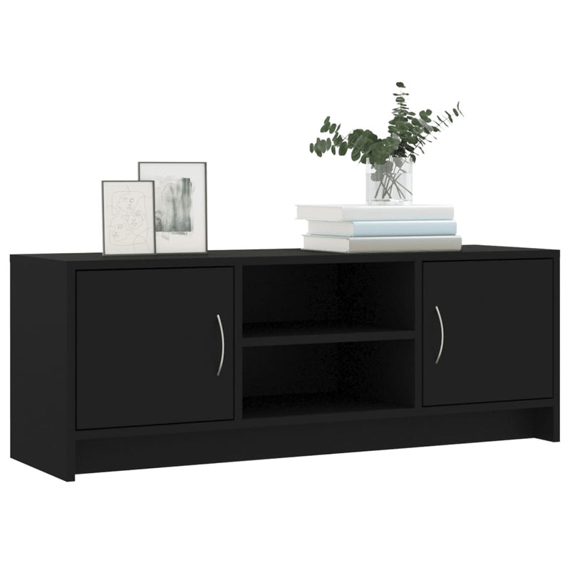 TV Cabinet Black 102x30x37.5 cm Engineered Wood