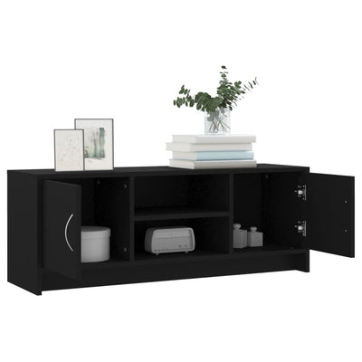 TV Cabinet Black 102x30x37.5 cm Engineered Wood