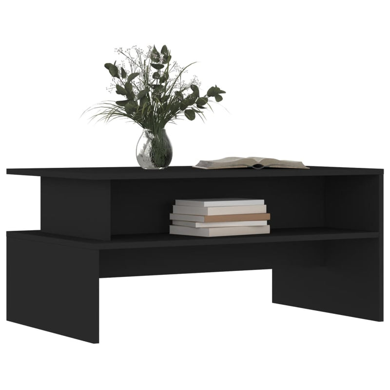 Coffee Table Black 90x55x42.5 cm Engineered Wood