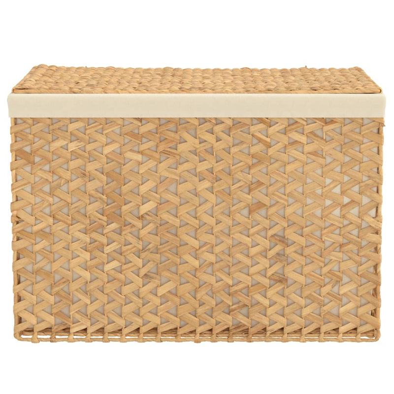 Laundry Basket with 3 Sections 75x42.5x52 cm Water Hyacinth