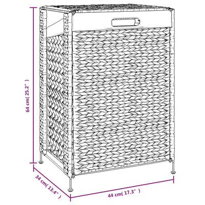 Laundry Basket 44x34x64 cm Water Hyacinth