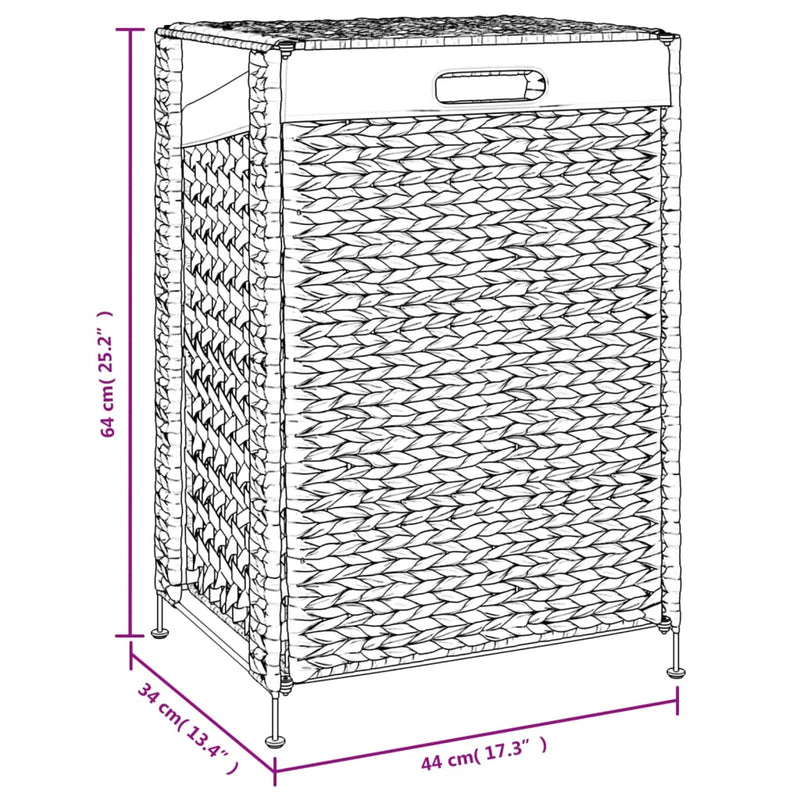 Laundry Basket 44x34x64 cm Water Hyacinth