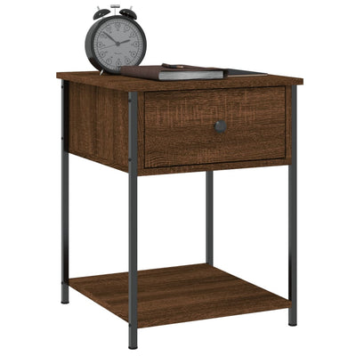 Bedside Table Brown Oak 44x45x58 cm Engineered Wood