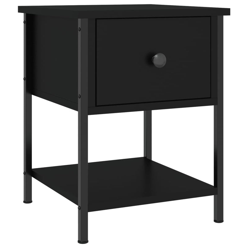 Bedside Tables 2 pcs Black 34x35.5x45 cm Engineered Wood