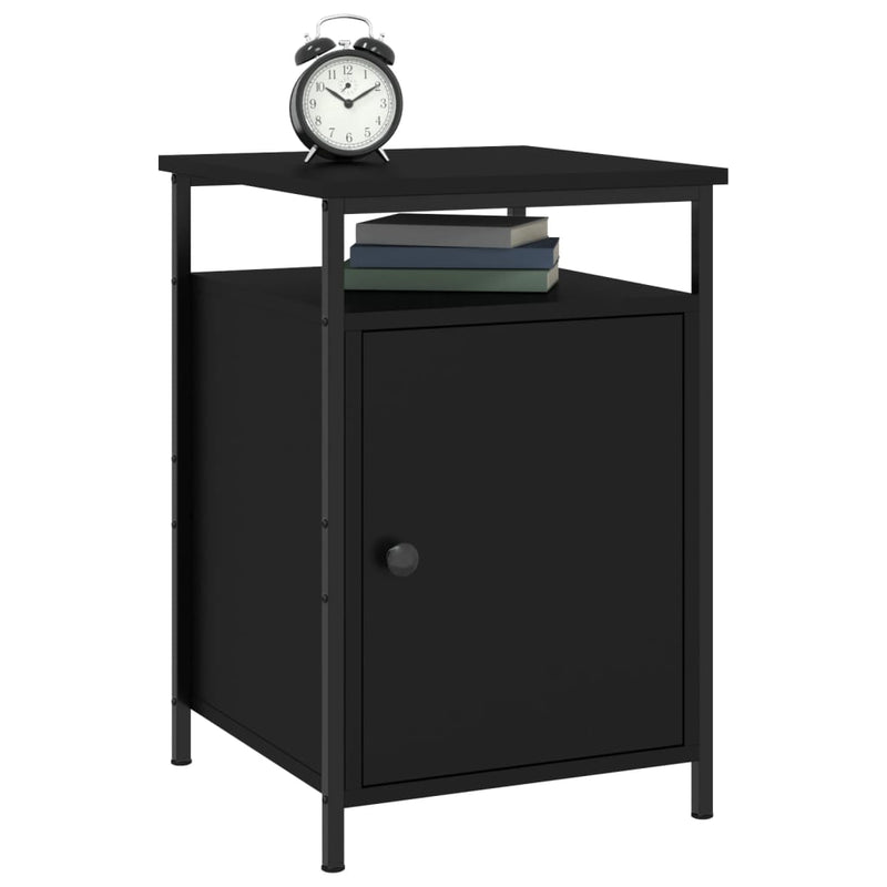 Bedside Cabinets 2 pcs Black 40x42x60 cm Engineered Wood