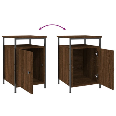 Bedside Cabinets 2 pcs Brown Oak 40x42x60 cm Engineered Wood