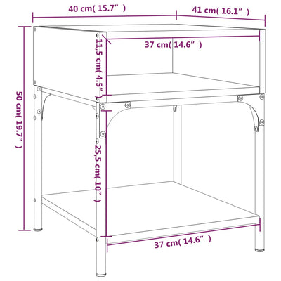 Bedside Tables 2 pcs Black 40x41x50 cm Engineered Wood