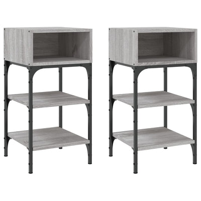 Bedside Tables 2 pcs Grey Sonoma 35x34.5x70 cm Engineered Wood