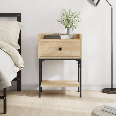 Bedside Table Sonoma Oak 40.5x31x60 cm Engineered Wood