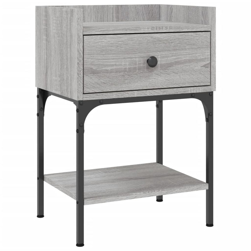 Bedside Table Grey Sonoma 40.5x31x60 cm Engineered Wood