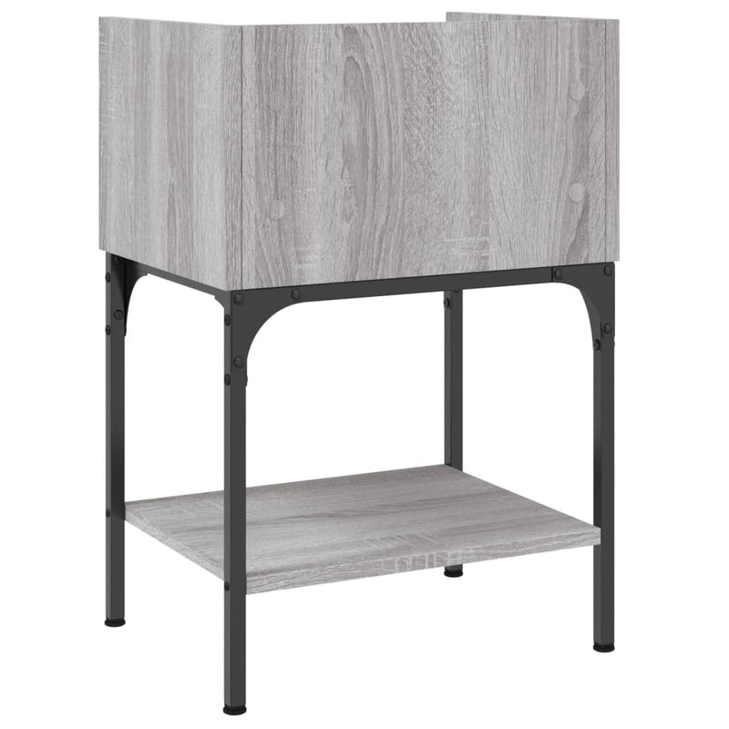 Bedside Table Grey Sonoma 40.5x31x60 cm Engineered Wood