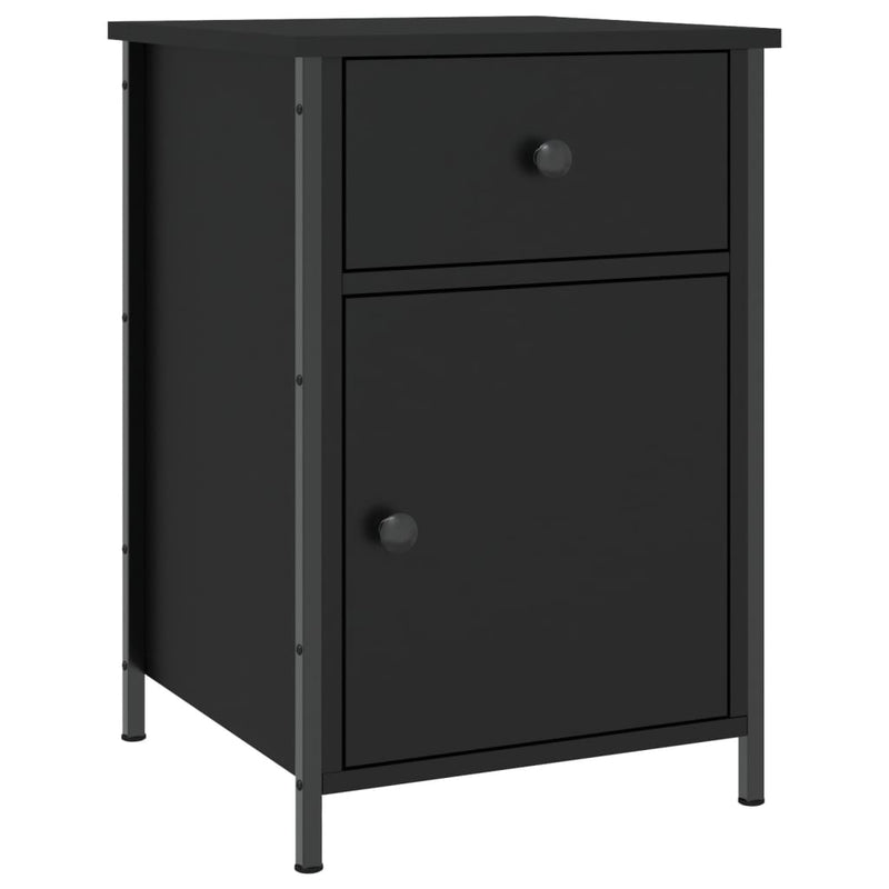 Bedside Cabinet Black 40x42x60 cm Engineered Wood