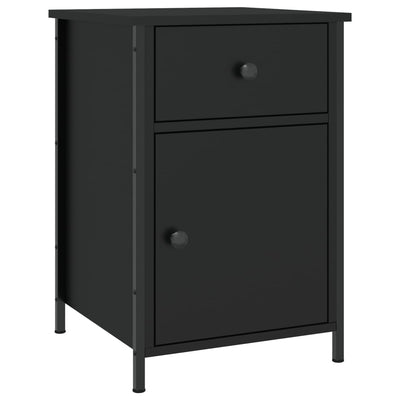 Bedside Cabinets 2 pcs Black 40x42x60 cm Engineered Wood