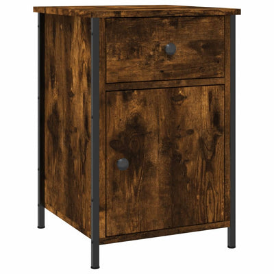 Bedside Cabinet Smoked Oak 40x42x60 cm Engineered Wood