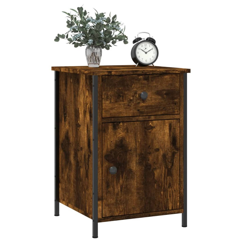 Bedside Cabinet Smoked Oak 40x42x60 cm Engineered Wood