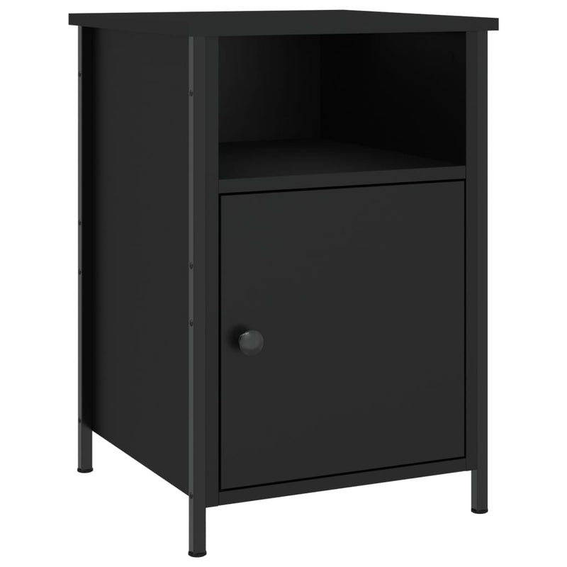 Bedside Cabinet Black 40x42x60 cm Engineered Wood