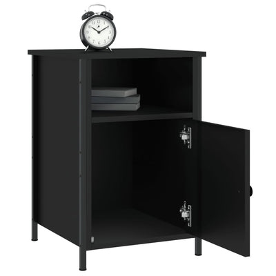 Bedside Cabinet Black 40x42x60 cm Engineered Wood