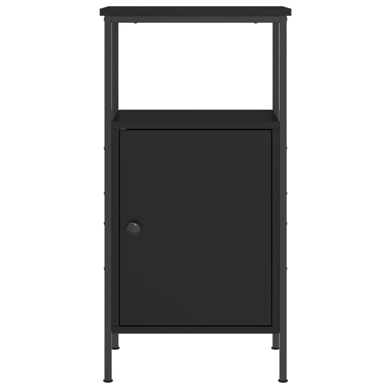 Bedside Cabinet Black 41x31x80 cm Engineered Wood