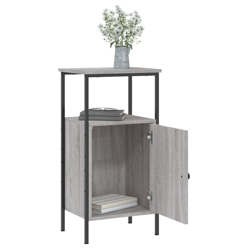 Bedside Cabinets 2 pcs Grey Sonoma 41x31x80 cm Engineered Wood