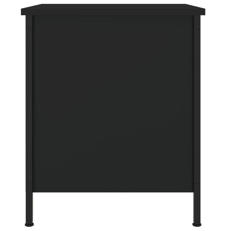 Bedside Cabinet Black 40x42x50 cm Engineered Wood