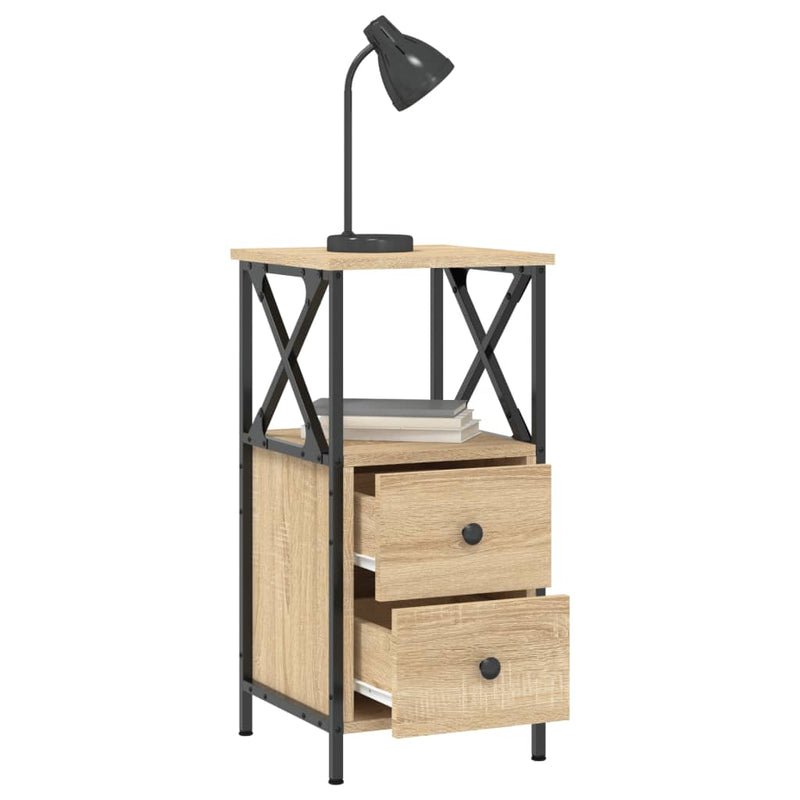 Bedside Cabinets 2 pcs Sonoma Oak 34x35.5x70 cm Engineered Wood