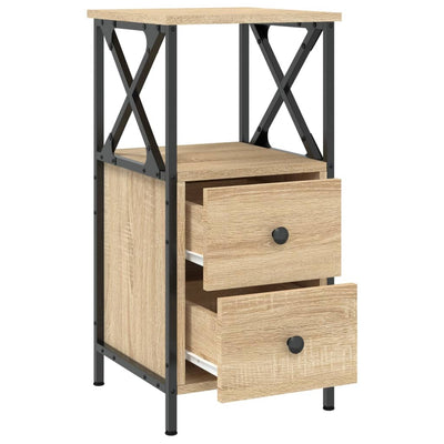 Bedside Cabinets 2 pcs Sonoma Oak 34x35.5x70 cm Engineered Wood