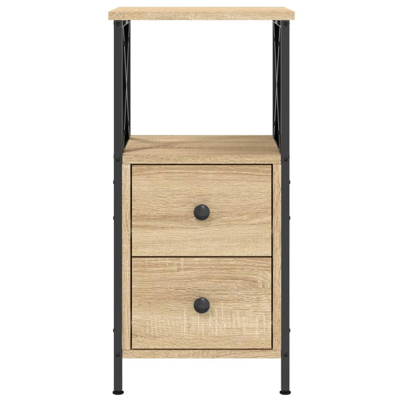 Bedside Cabinets 2 pcs Sonoma Oak 34x35.5x70 cm Engineered Wood