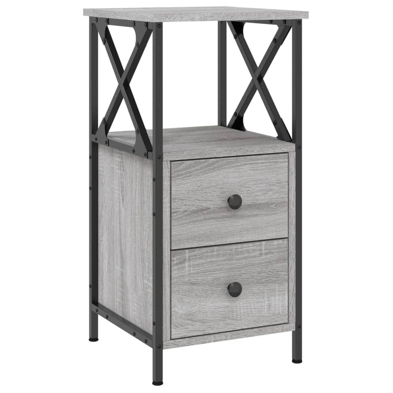 Bedside Cabinets 2 pcs Grey Sonoma 34x35.5x70 cm Engineered Wood