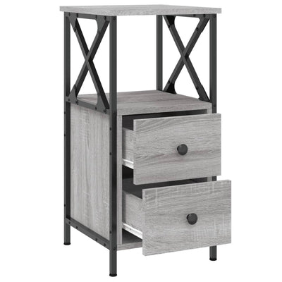 Bedside Cabinets 2 pcs Grey Sonoma 34x35.5x70 cm Engineered Wood