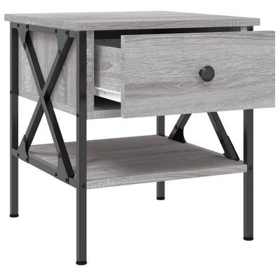 Bedside Table Grey Sonoma 40x42x45 cm Engineered Wood