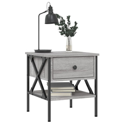 Bedside Tables 2 pcs Grey Sonoma 40x42x45 cm Engineered Wood