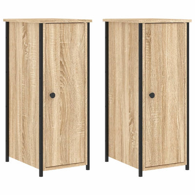 Bedside Cabinets 2 pcs Sonoma Oak 32x42x80 cm Engineered Wood