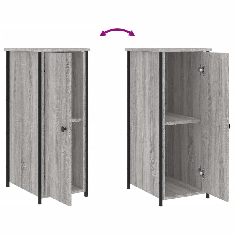 Bedside Cabinets 2 pcs Grey Sonoma 32x42x80 cm Engineered Wood