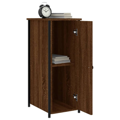 Bedside Cabinet Brown Oak 32x42x80 cm Engineered Wood