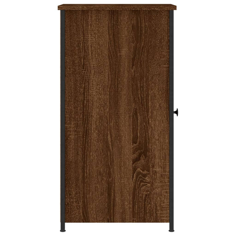 Bedside Cabinet Brown Oak 32x42x80 cm Engineered Wood