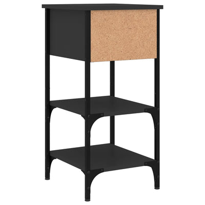 Bedside Cabinets 2 pcs Black 34x36x70 cm Engineered Wood